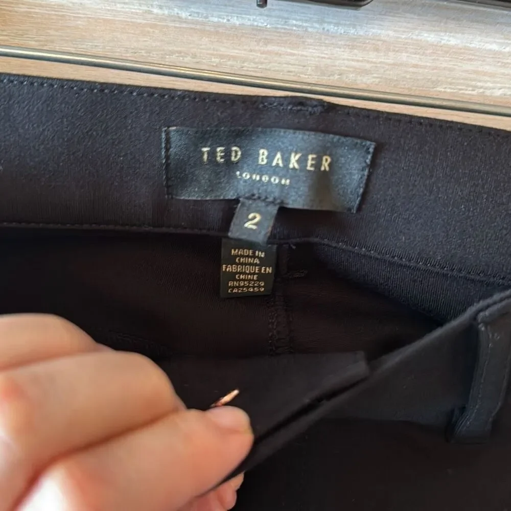 Ted Baker London 'Fioni' Black Zip Skinny Jeans size 2